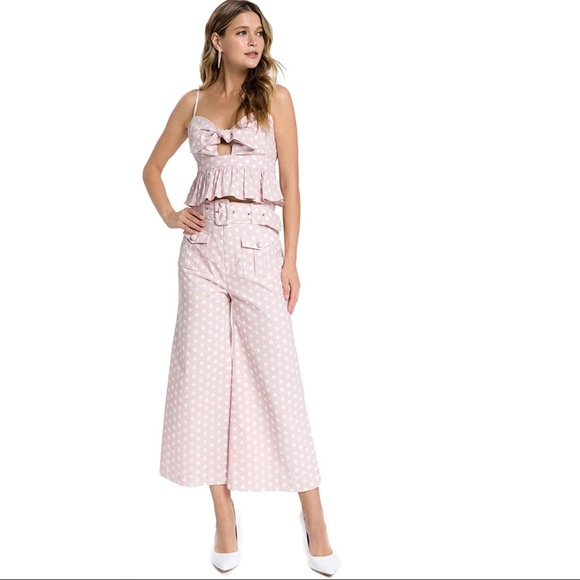 English Factory Pink Polka Dot Tie Top & Marching Trousers - Picture 6 of 16